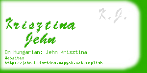 krisztina jehn business card